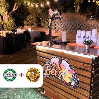 Estación de Schop 2 Barriles/Dispensadores. Sabor: Heineken + Cerveza Artesanal (Golden, Ámbar o Calafate)