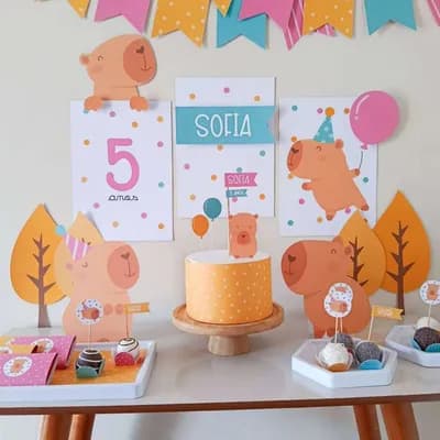 Decoración mesa Capibara