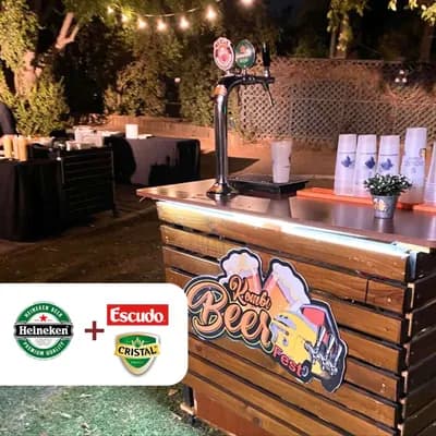 Estación de Schop 2 Barriles/Dispensadores. Sabor: Heineken + Cristal o Escudo