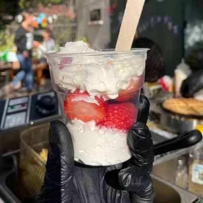 Frutillas con crema sin gluten