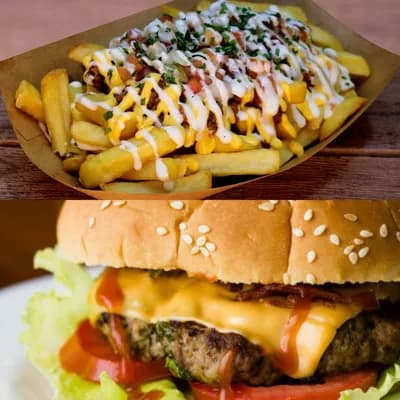 80 Burgers + 80 papas fritas